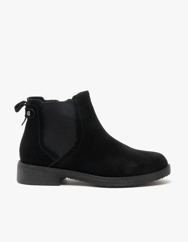 MADDY Womens Suede Ankle Boot Black