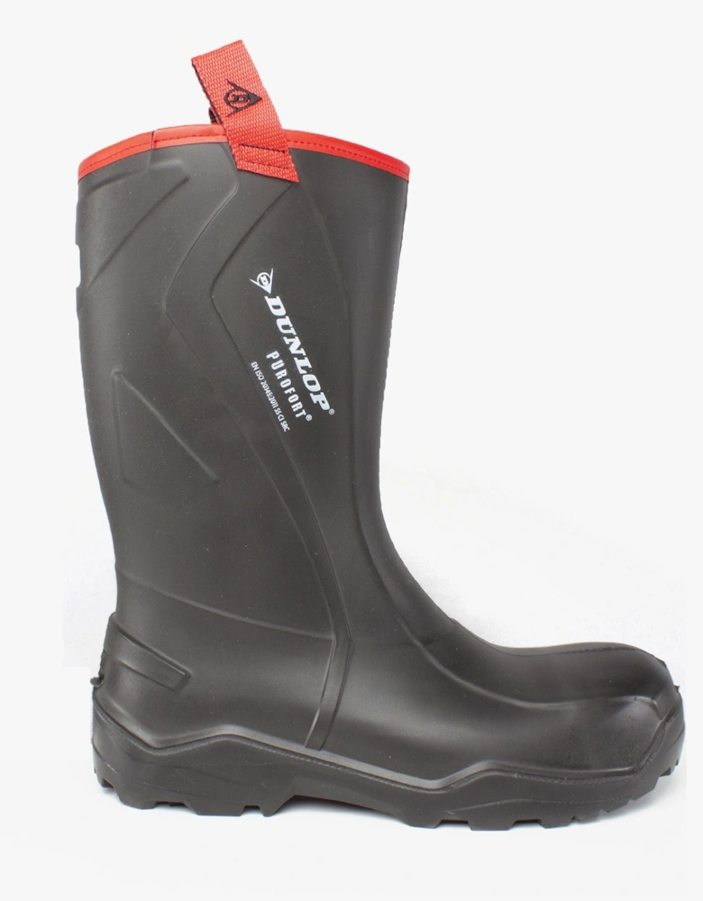 PUROFORT+ RUGGED Mens Safety Wellington Boots Black