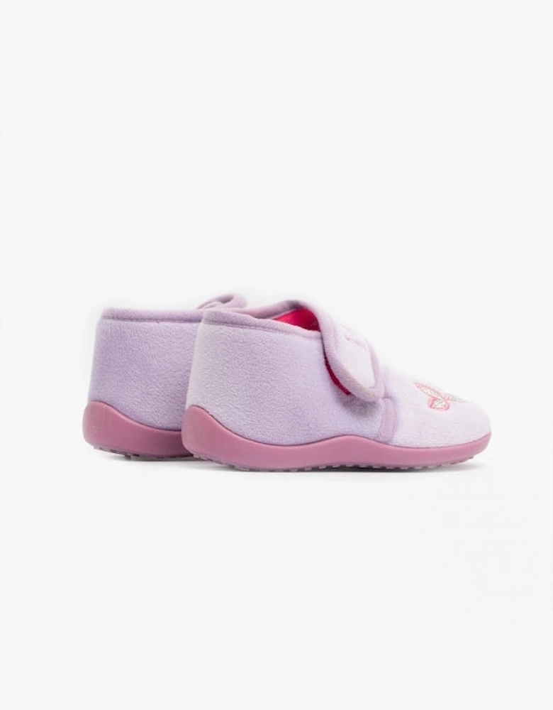 MYSTIQUE Girls Touch Fastening Boot Slippers Lilac