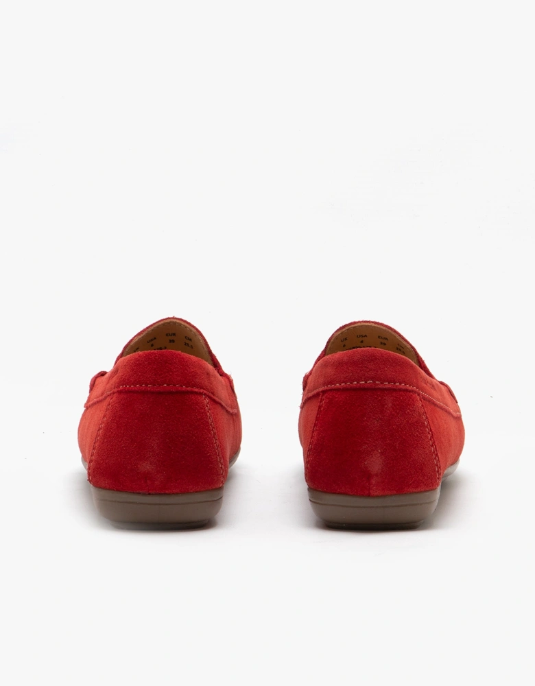 MARGOT Womens Suede Loafers Red