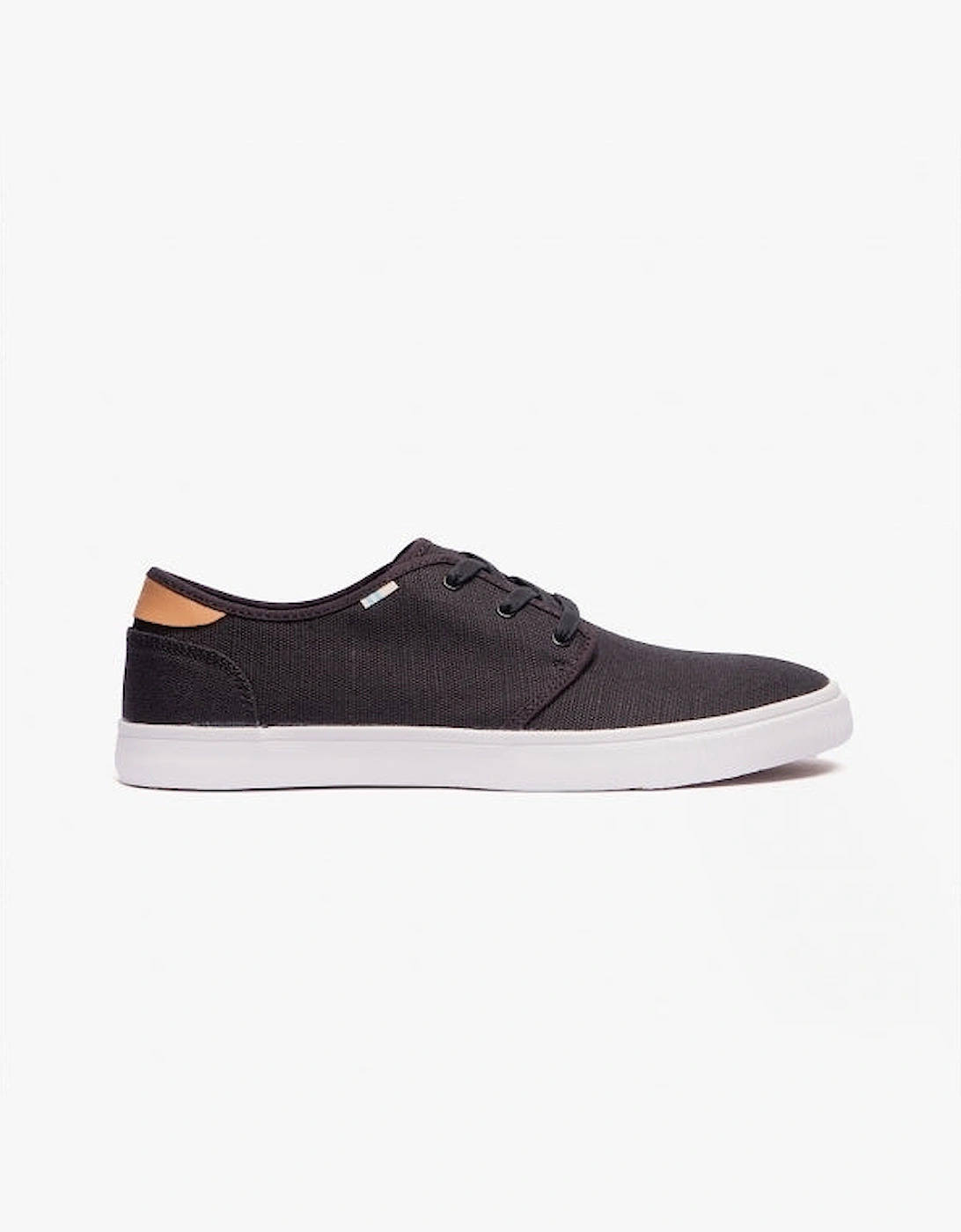 CARLO Mens Canvas Trainers Black, 7 of 6