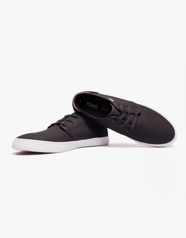 CARLO Mens Canvas Trainers Black