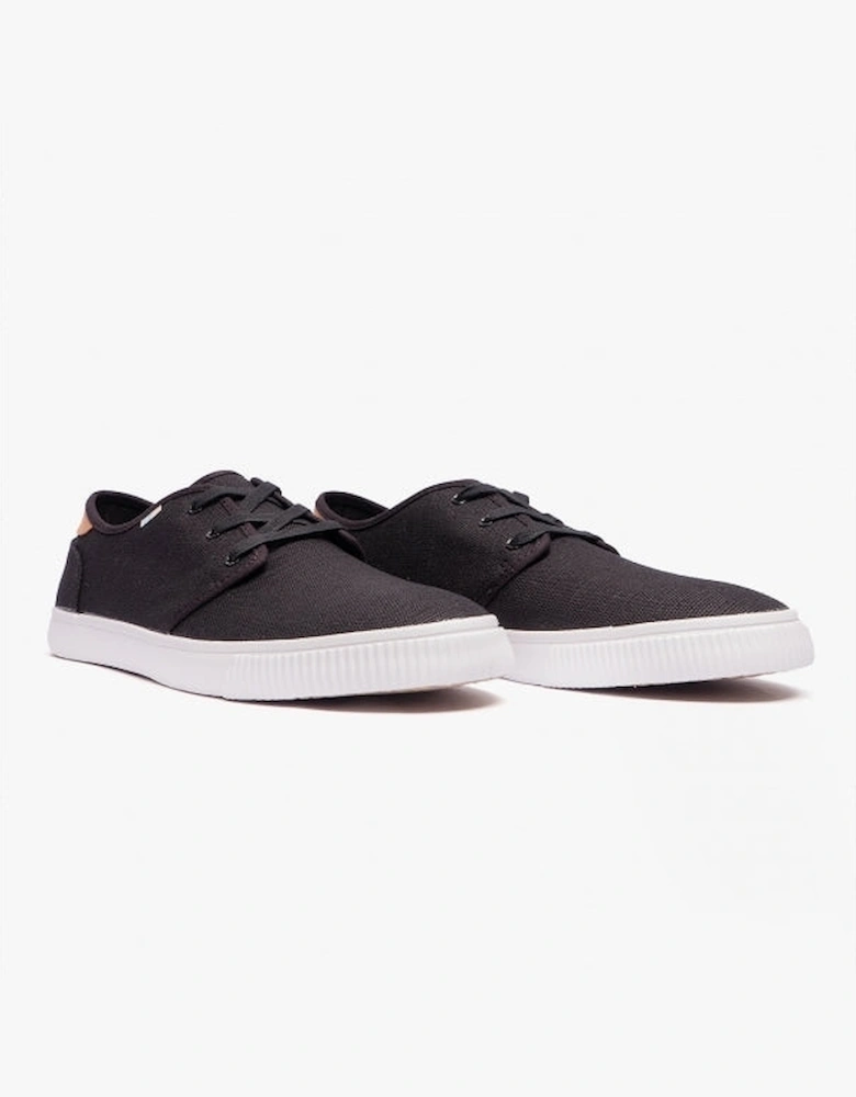 CARLO Mens Canvas Trainers Black