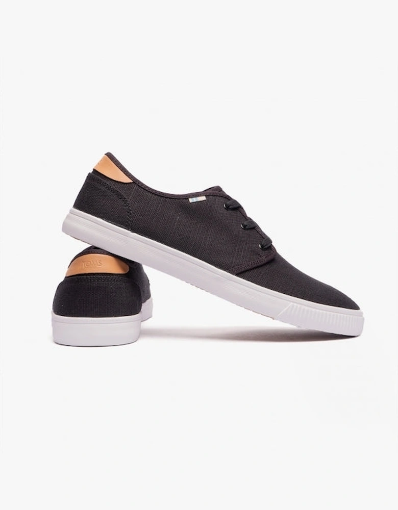 CARLO Mens Canvas Trainers Black