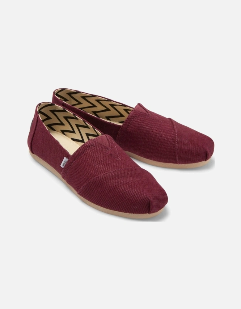 ALPARGATA Womens Slip-On Canvas Espadrilles Plum