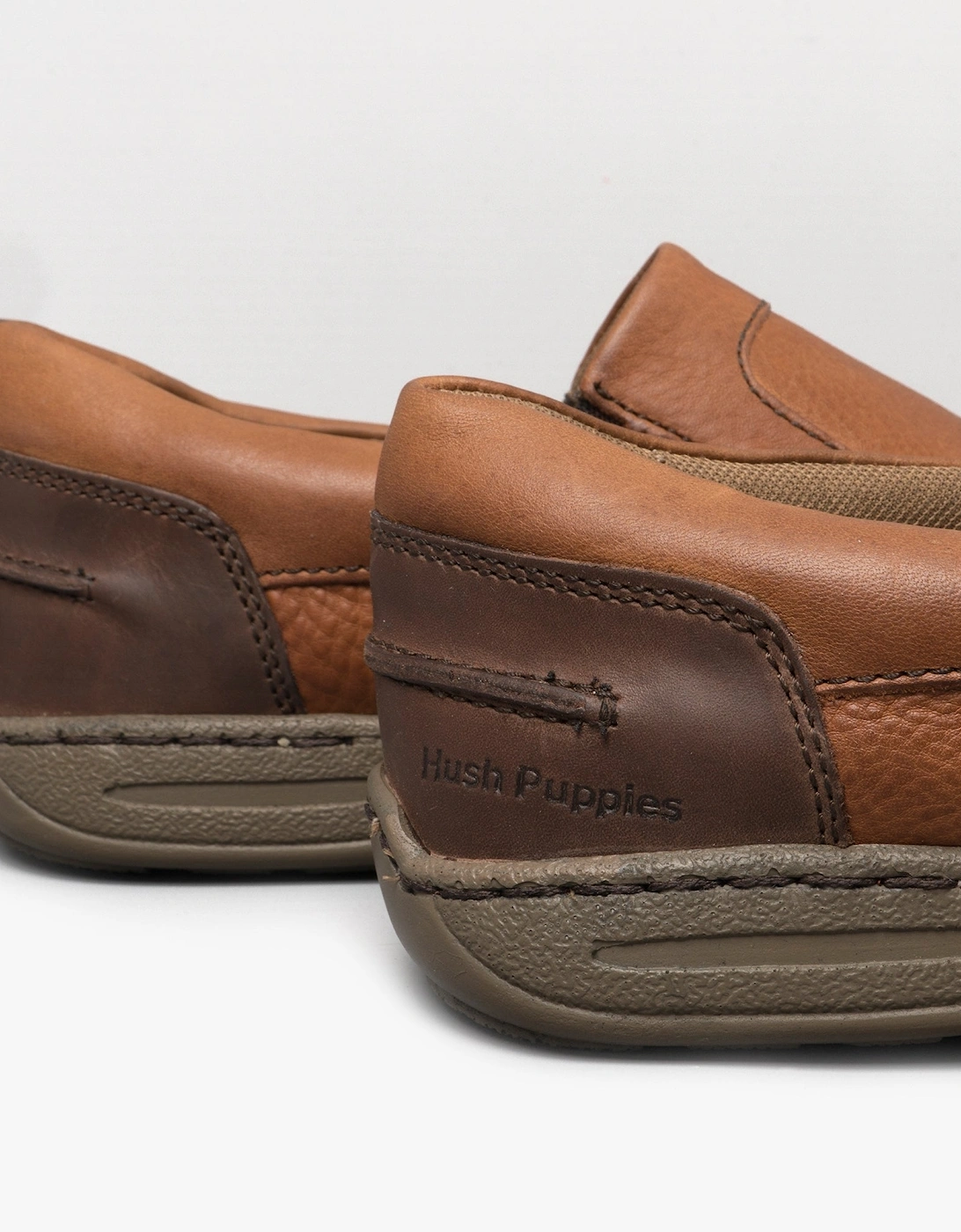 MURPHY VICTORY Mens Leather Slip On Shoes Tan