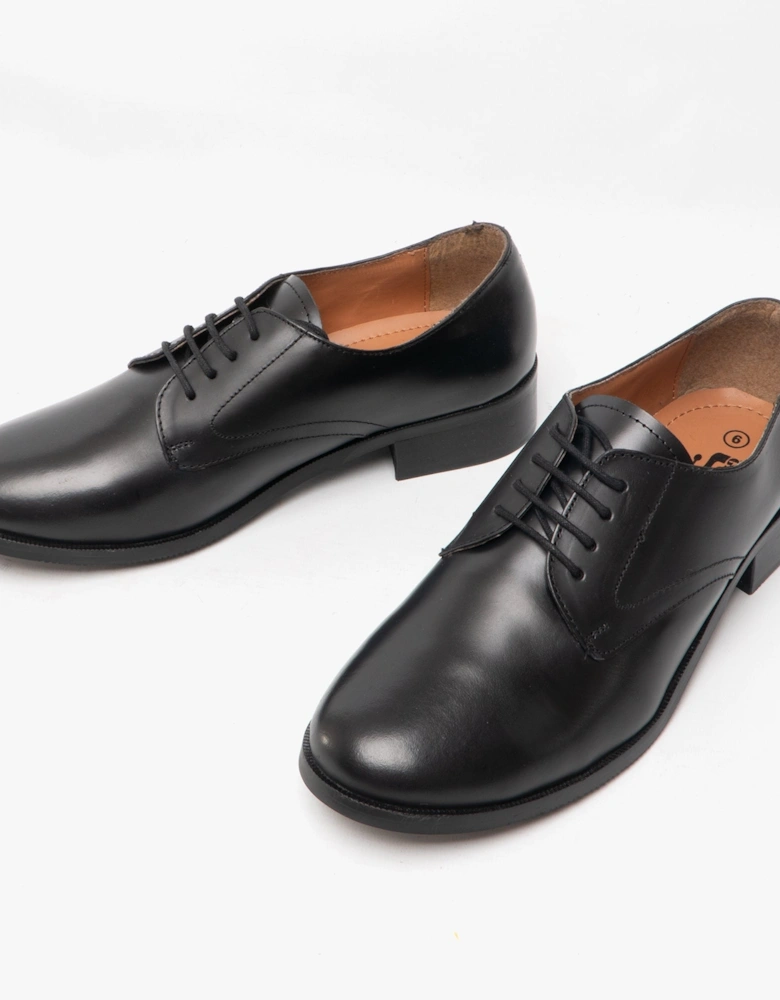 Womens Leather Uniform Shoes Black