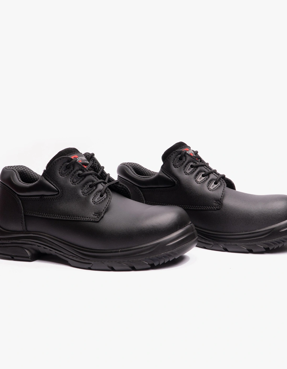 M9504A Mens Leather Super Wide Safety Shoes Black