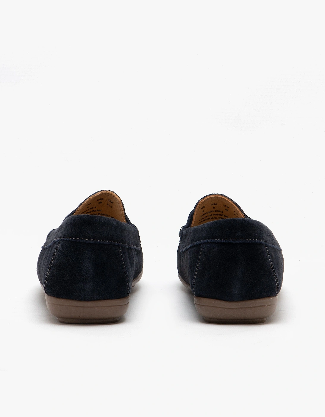 MARGOT Womens Suede Loafers Navy