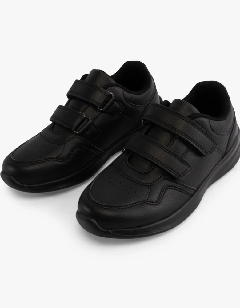 MARLING Unisex Leather School Trainers Black