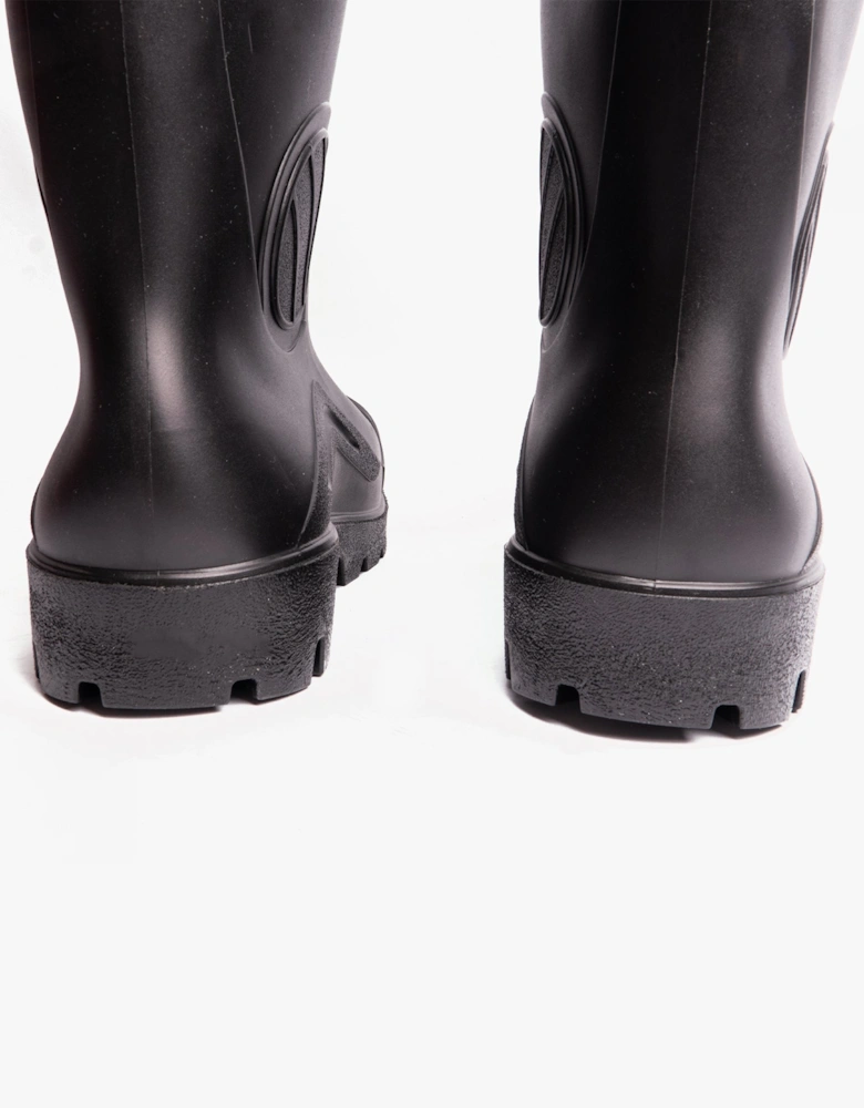 W408A Mens Wellington Safety Boots Black