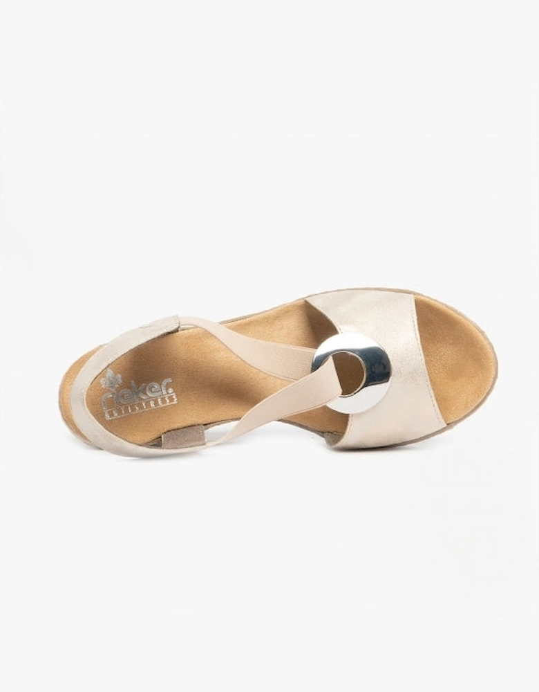 624H6-60 Womens Sandals Gold