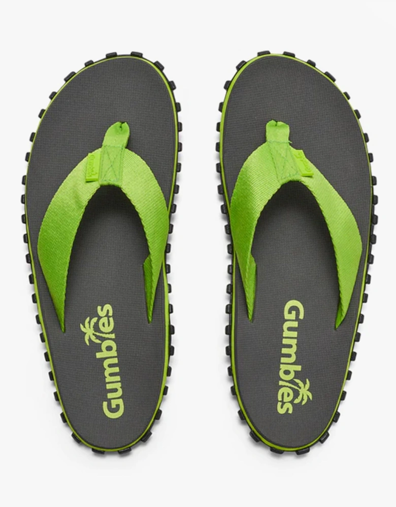 DUCKBILL Unisex Flip-Flops Grey & LIme