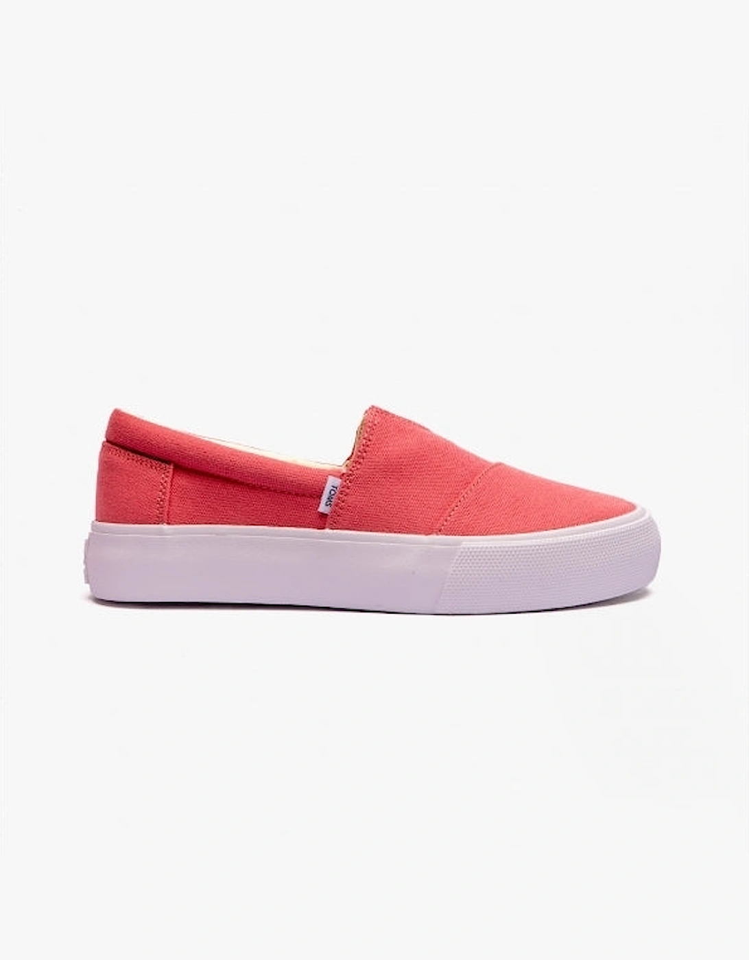 Women's TOMS FENIX PLATFORM Womens Slip-On Trainers Pink - Size: 4
