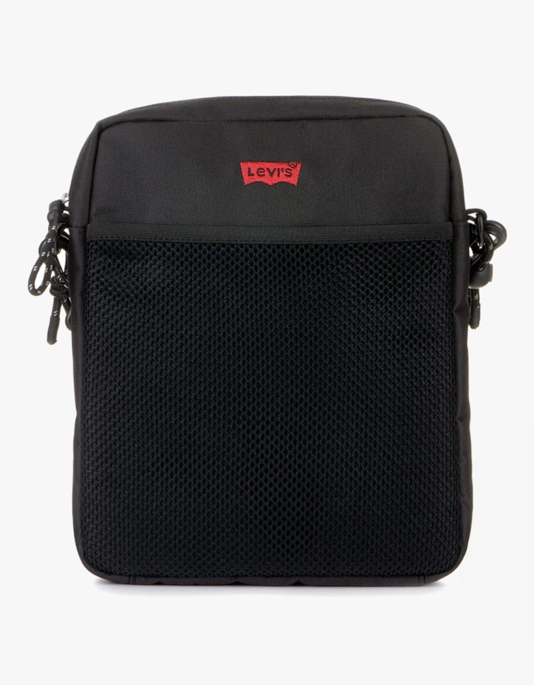 DUAL STRAP NORTH-SOUTH CROSSBODY Mens Bag Black