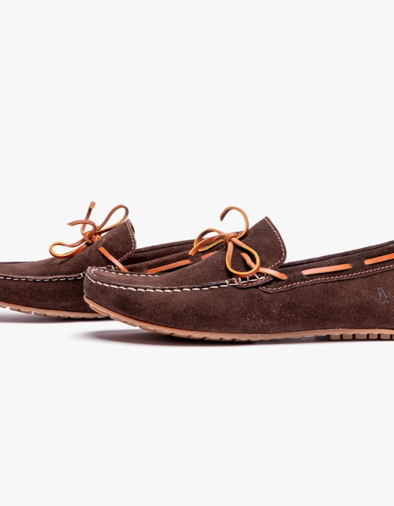 REUBEN Mens Boat Shoes Brown