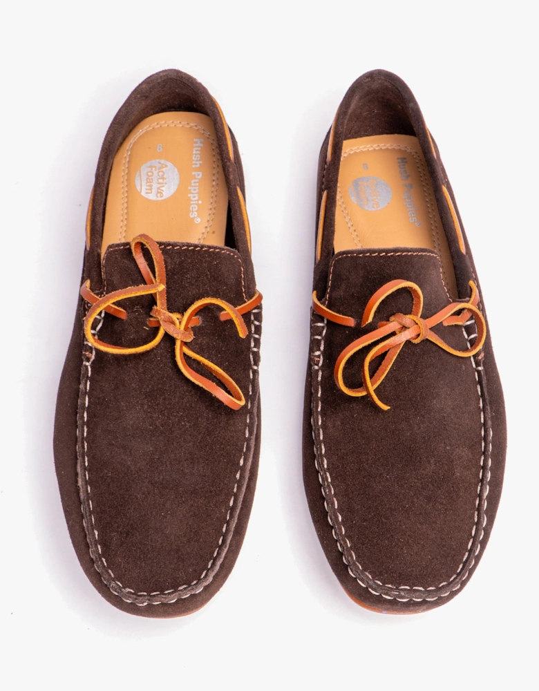 REUBEN Mens Boat Shoes Brown