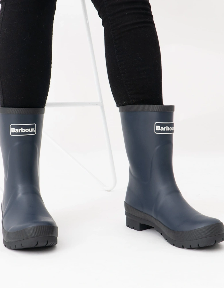 BANBURY Womens Mid-Calf Wellington Boots Navy