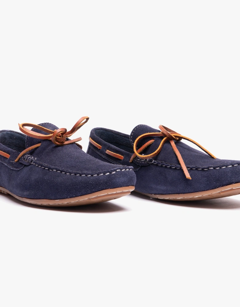 REUBEN Mens Boat Shoes Navy