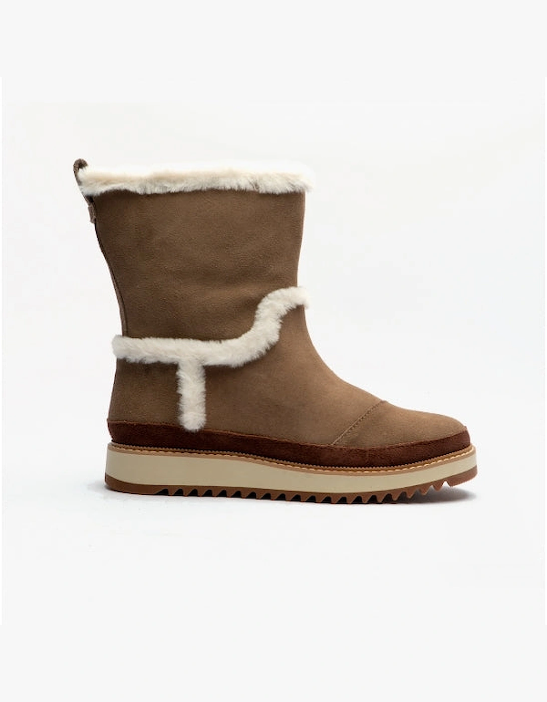TOMS Toms Women's MAKENNA Womens Suede Boots Taupe - Cream