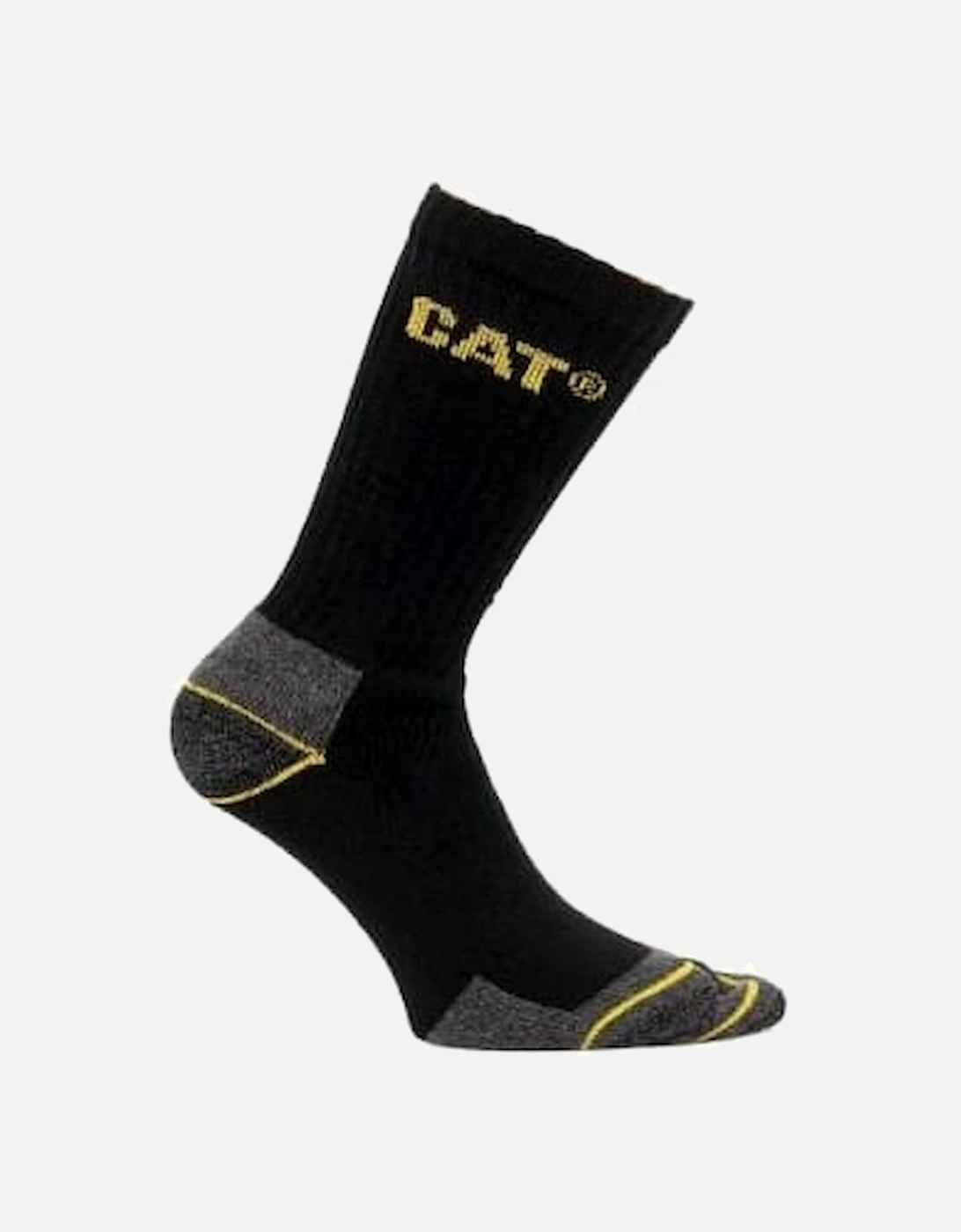 CAT CREW 3 PACK Mens Boot Socks Black