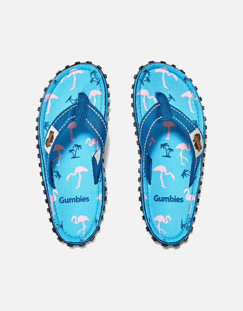 ISLANDER Womens Cotton Flip Flops Flamingo