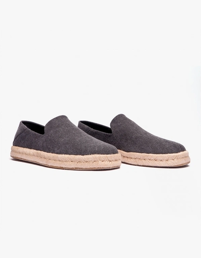 SANTIAGO Mens Casual Espadrille Black