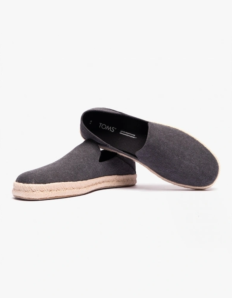 SANTIAGO Mens Casual Espadrille Black