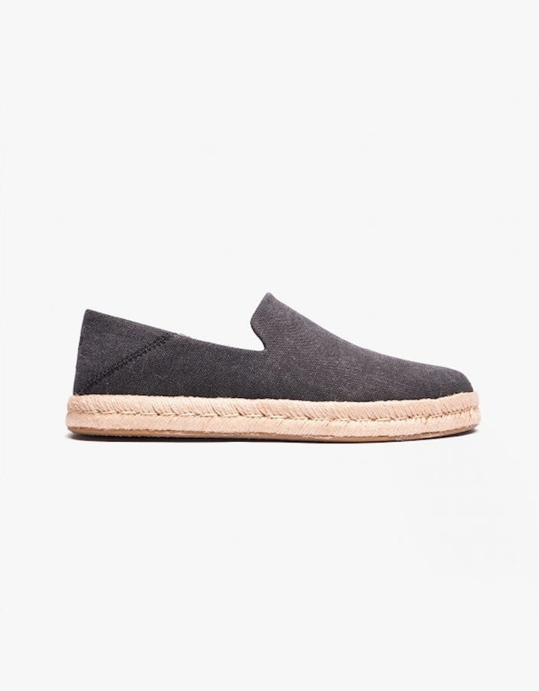 SANTIAGO Mens Casual Espadrille Black