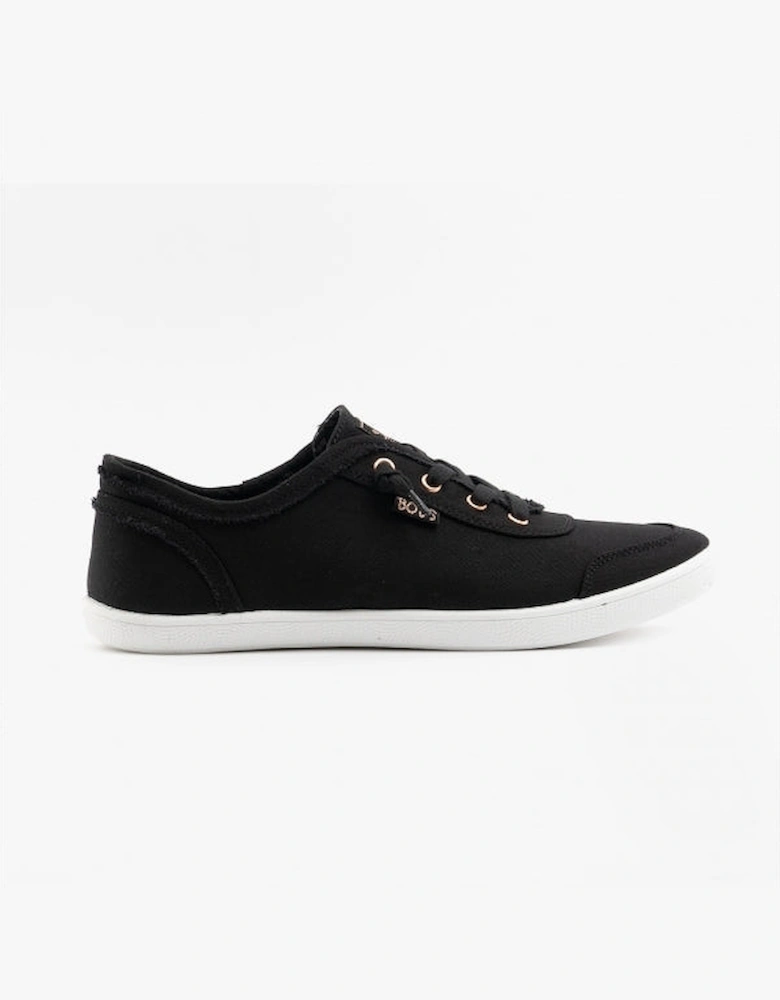 33492/BLK BOBS B CUTE Womens Canvas Slip On Trainers Black