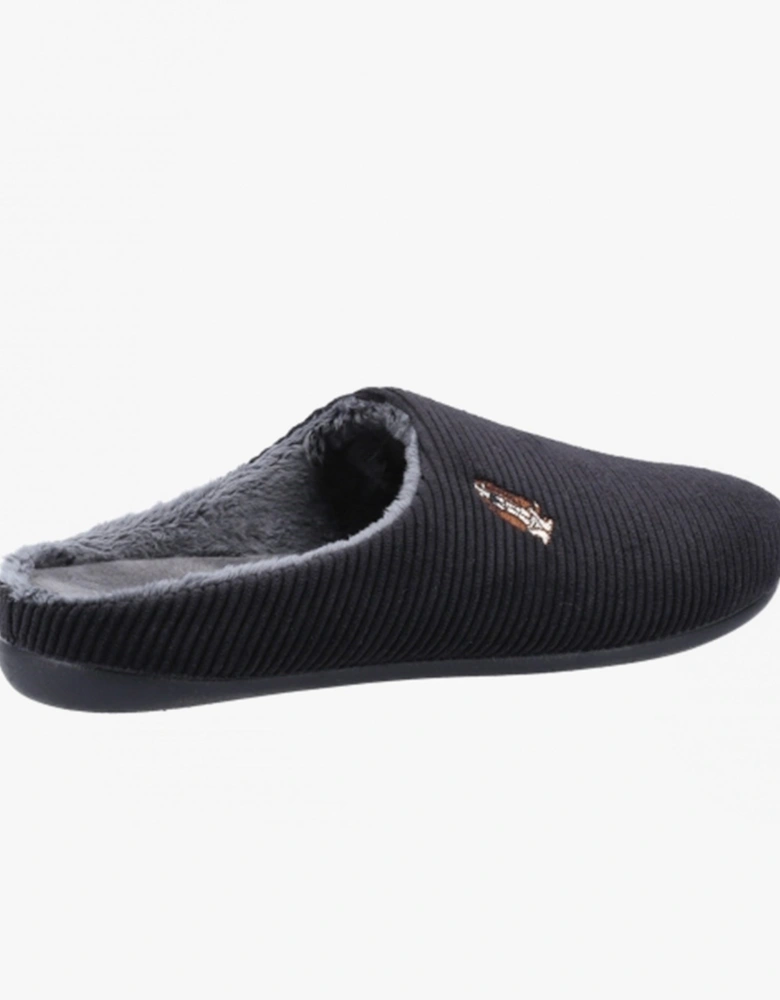 REID Mens Mule Slippers Black