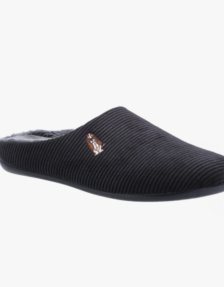 REID Mens Mule Slippers Black