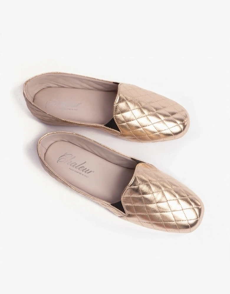 CAMILA Womens Full Slippers Gold