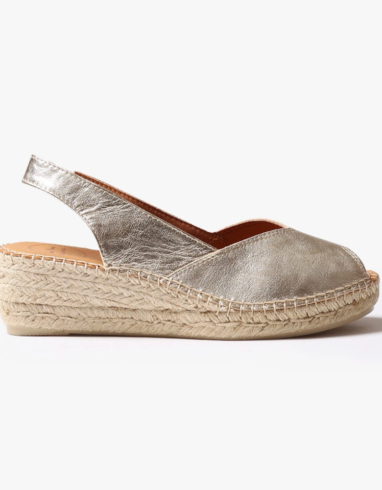 BERNIA-P Womens Espadrille Platinum