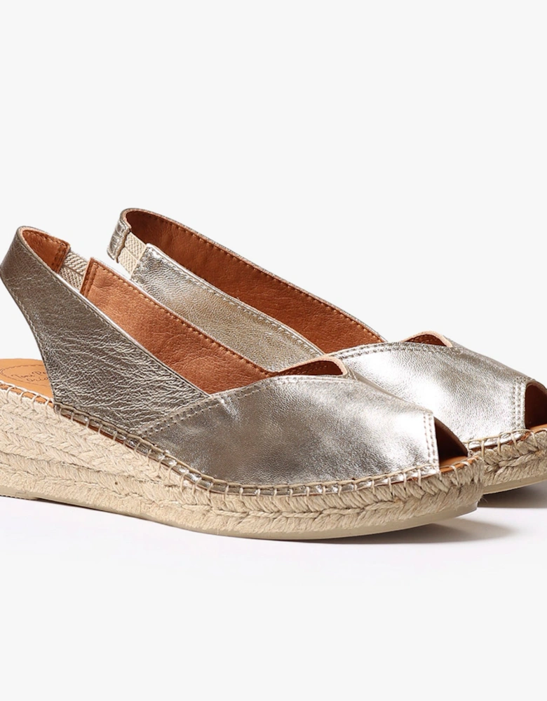 BERNIA-P Womens Espadrille Platinum