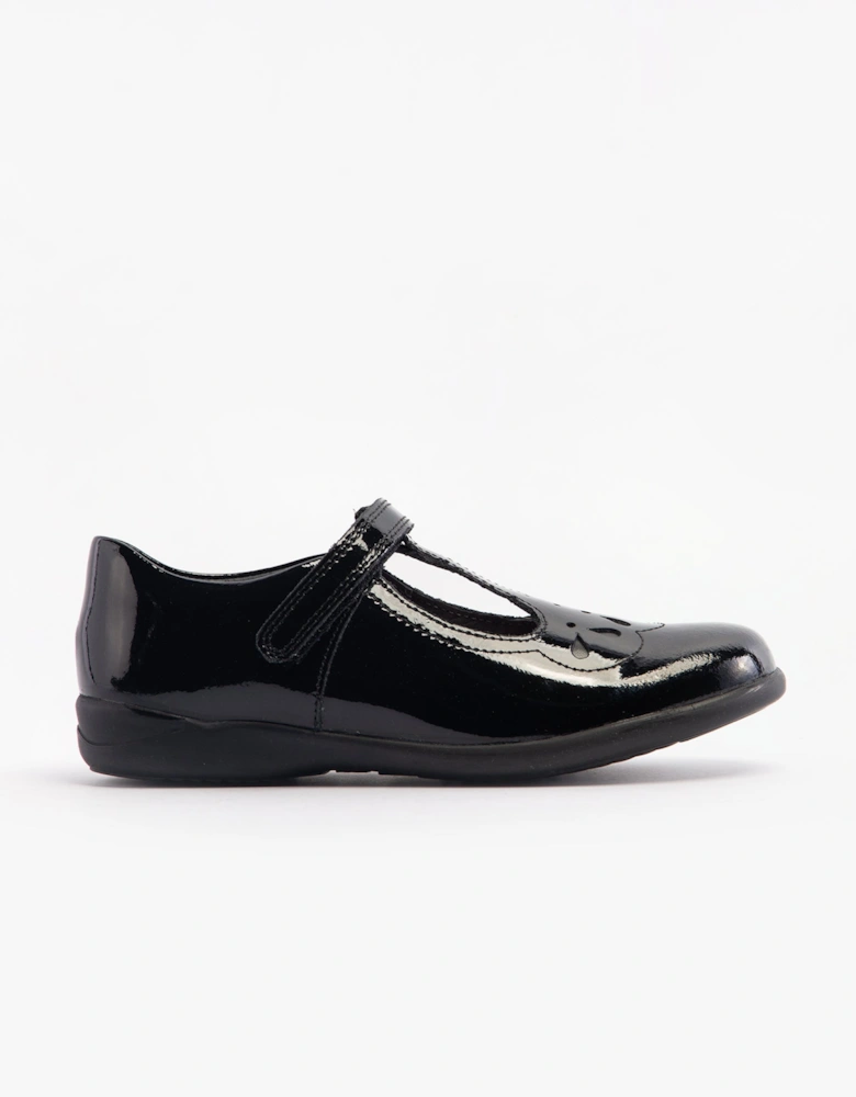 POPPY Girls Patent School Shoes Black