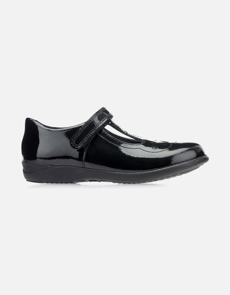 POPPY Girls Patent School Shoes Black