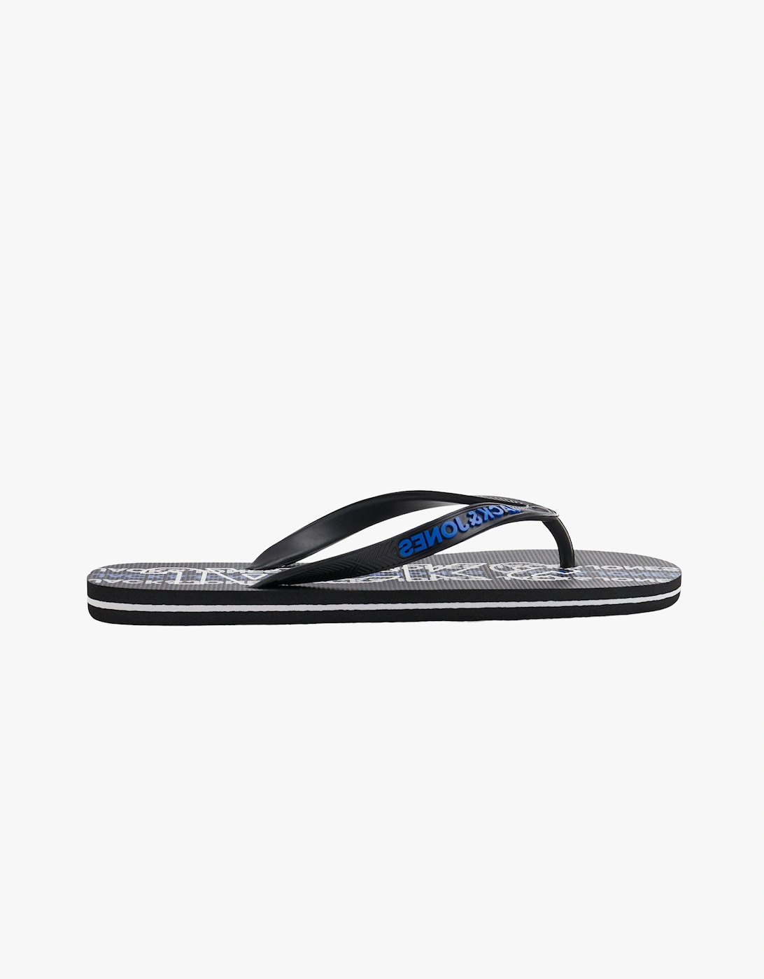 Jack & Jones Men's Grey Logo 2.0 Flip-Flops Anthracite - : 6/6.5/7 Uk Size 6-7
