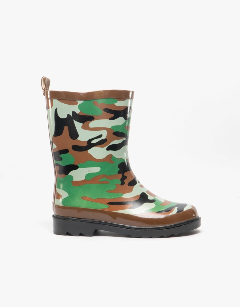 Stormwells W208E Boys Short Wellington Boots Camo