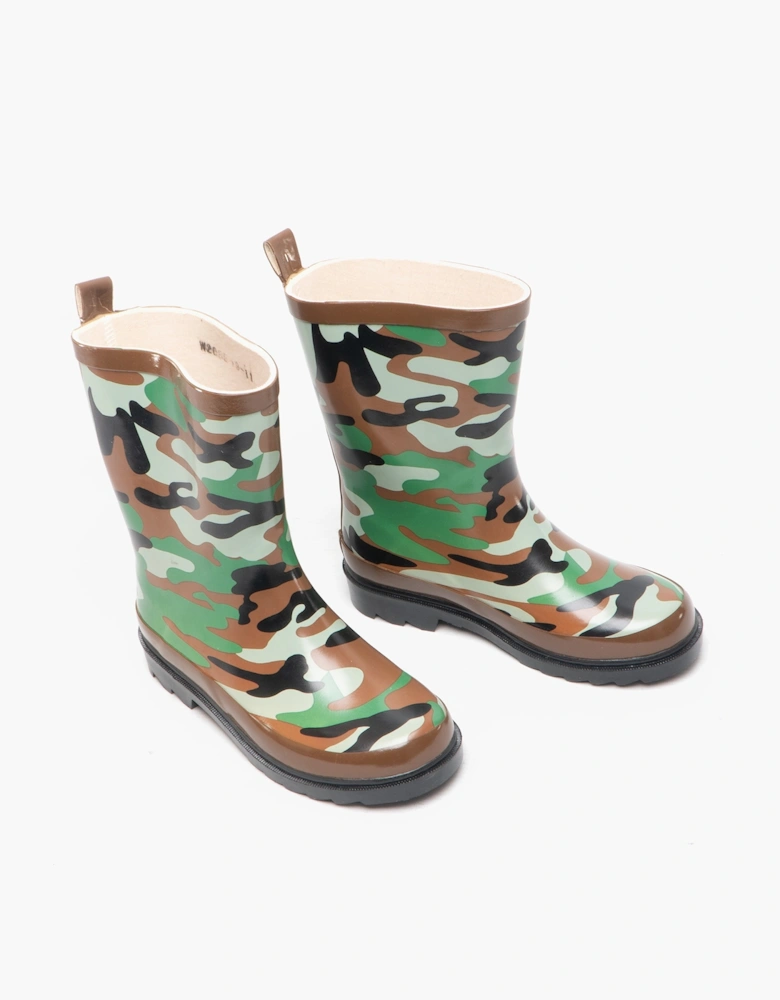 Stormwells W208E Boys Short Wellington Boots Camo