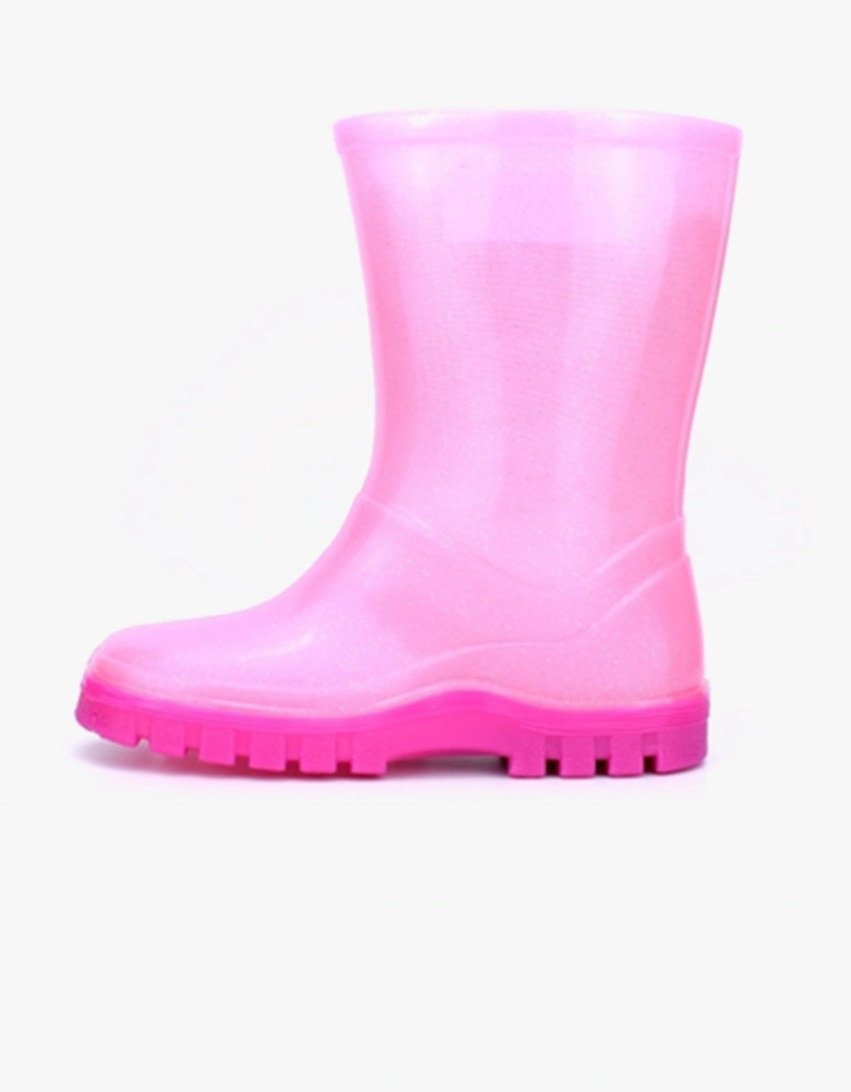 Stormwells UNICORN Girls Wellington Boots Pink Sparkle