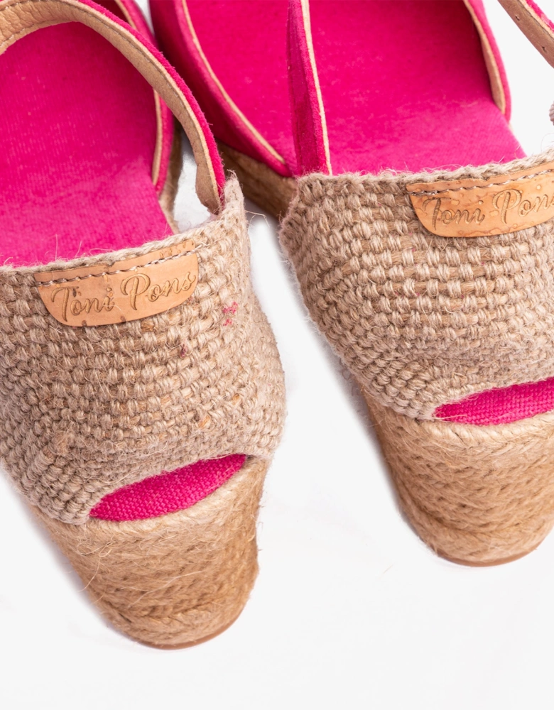 LLORET-5 Womens Espadrilles Fuchsia