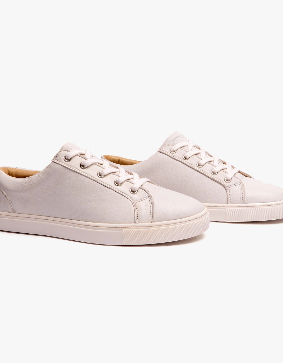 TESSA Womens Lace-Up Trainers White