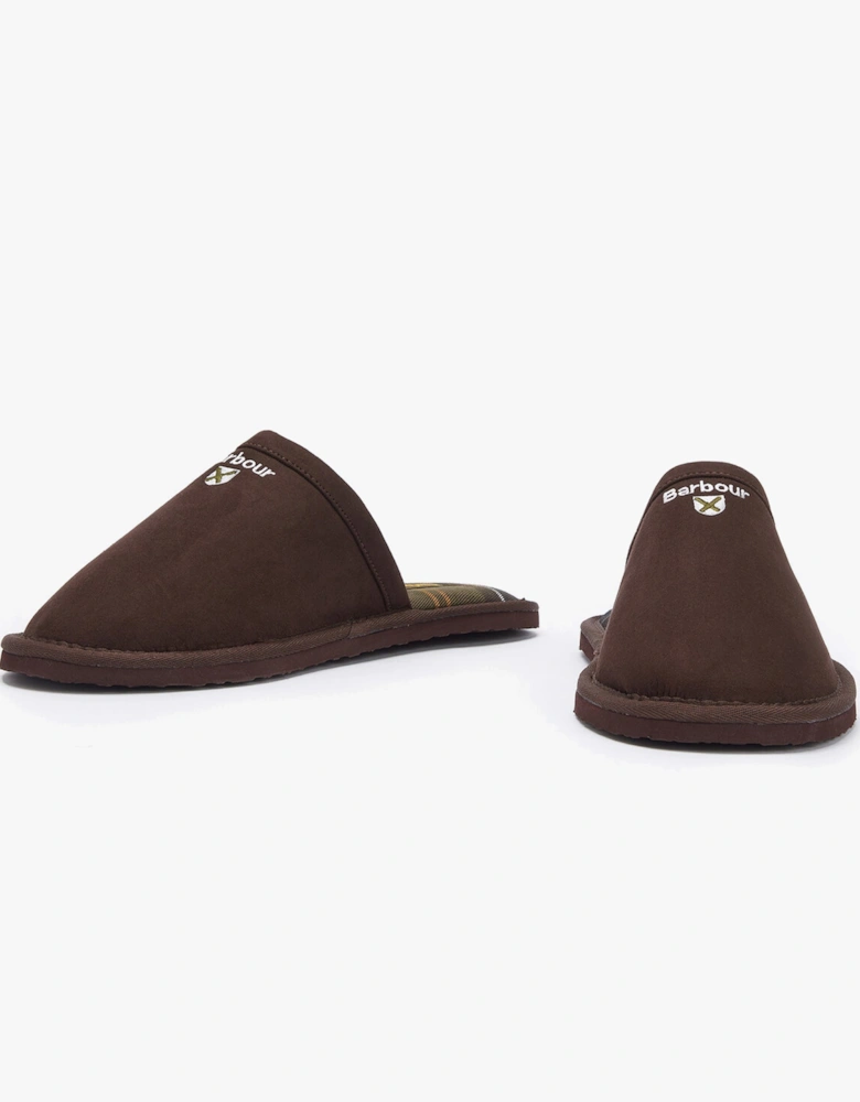 EVERITT Mens Mule Slippers Brown