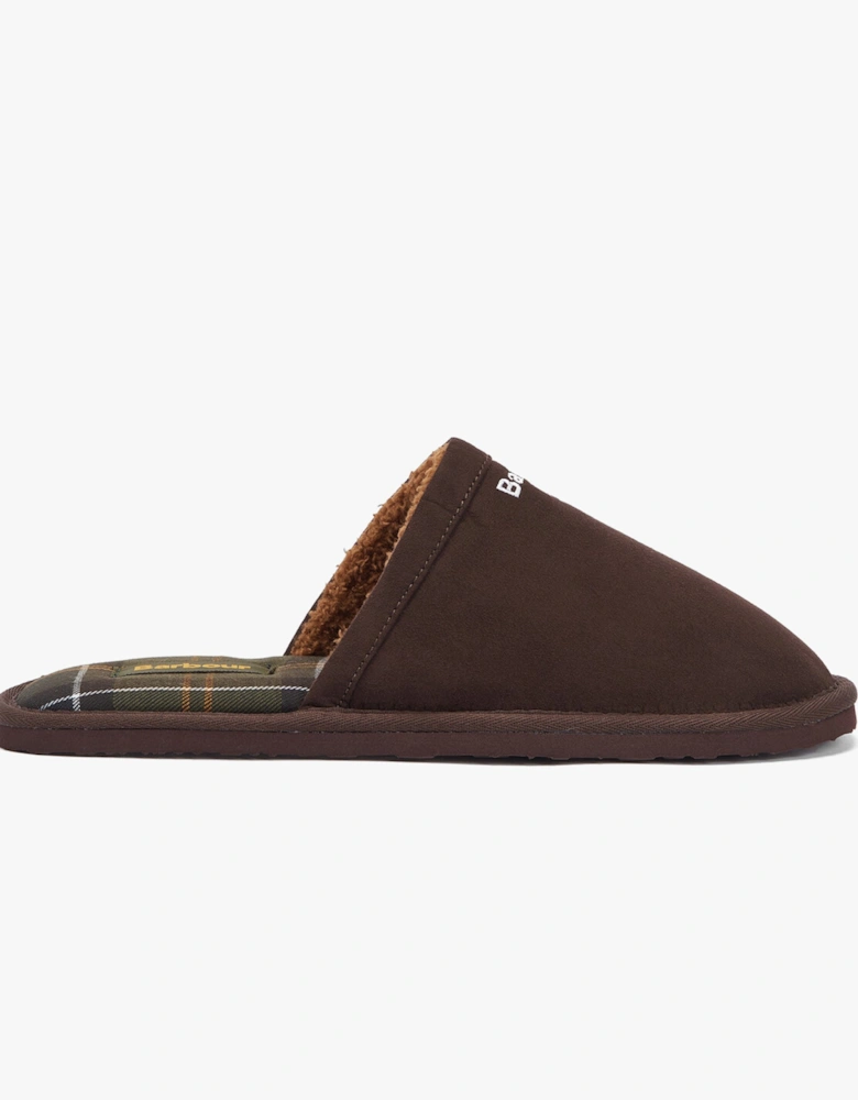 EVERITT Mens Mule Slippers Brown