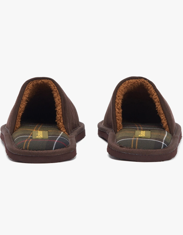 EVERITT Mens Mule Slippers Brown