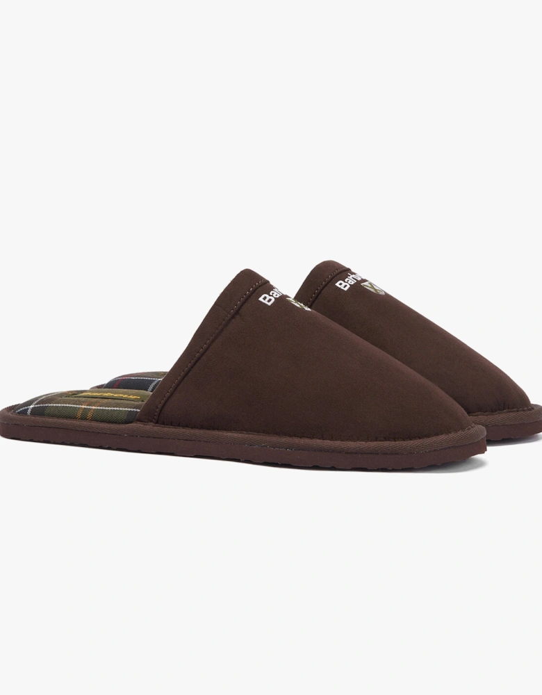 EVERITT Mens Mule Slippers Brown
