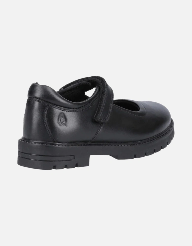 TANYA Girls Leather School Shoes Black