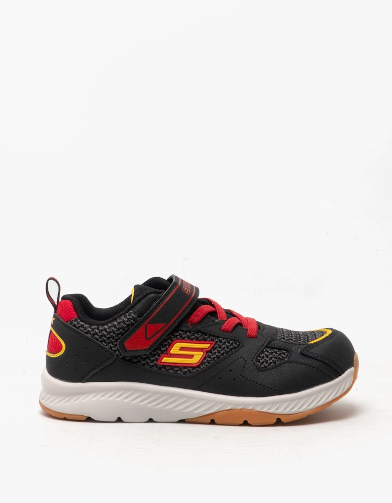 400047N/BKRD COMFY GRIP Boys Trainers Black/Red