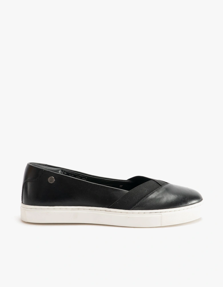 TIFFANY Womens Leather Slip On Pumps Black/White